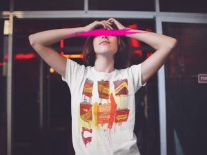 Gas can painting t-shirt